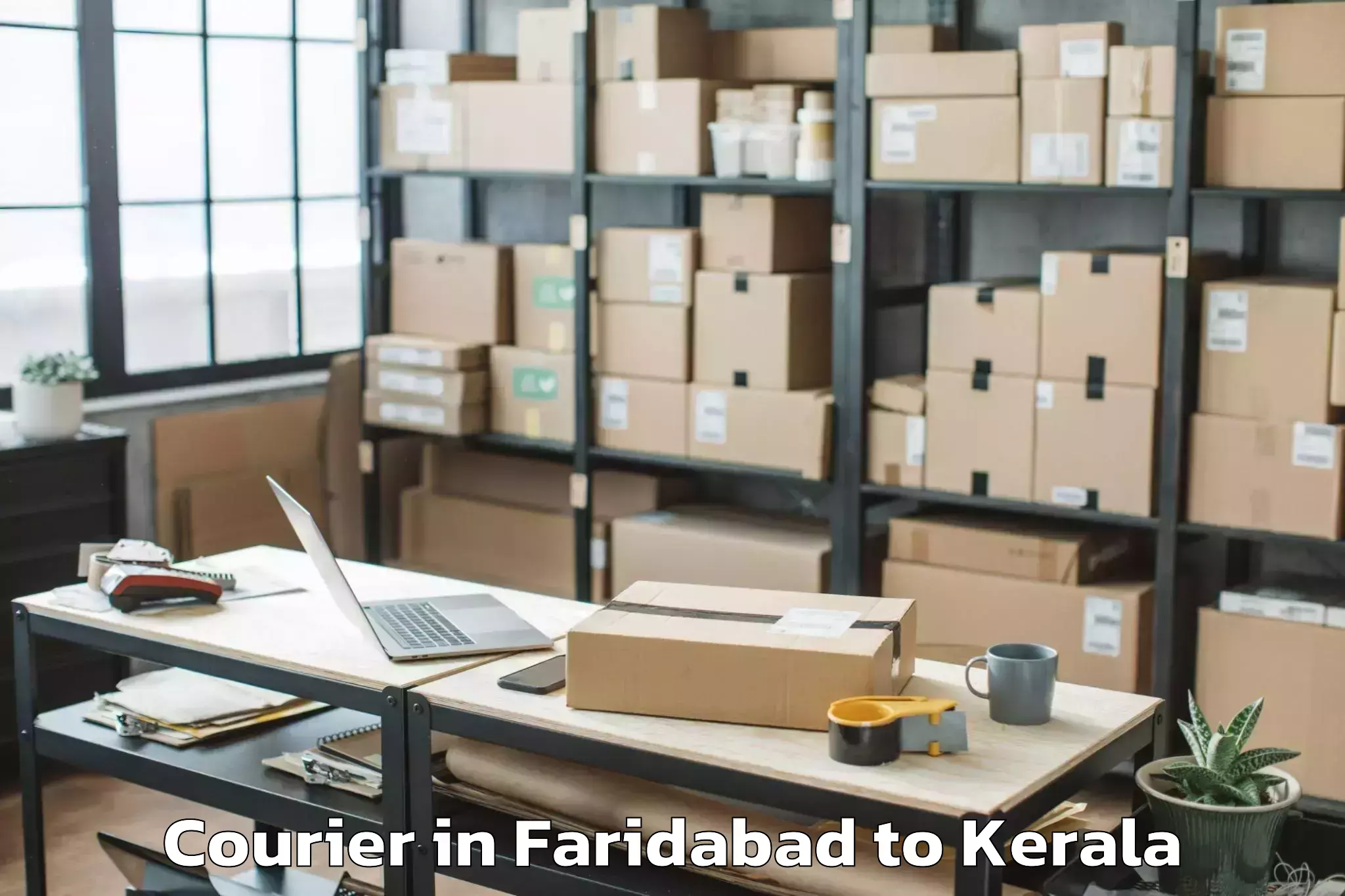 Trusted Faridabad to Kerala Kalamandalam Cheruthuru Courier